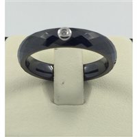 Anello Donna Oro Donna in Ceramica Diamante 0.01 Ct DRAF2109.001-15